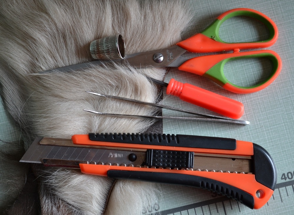 Tools needed for sewing furs