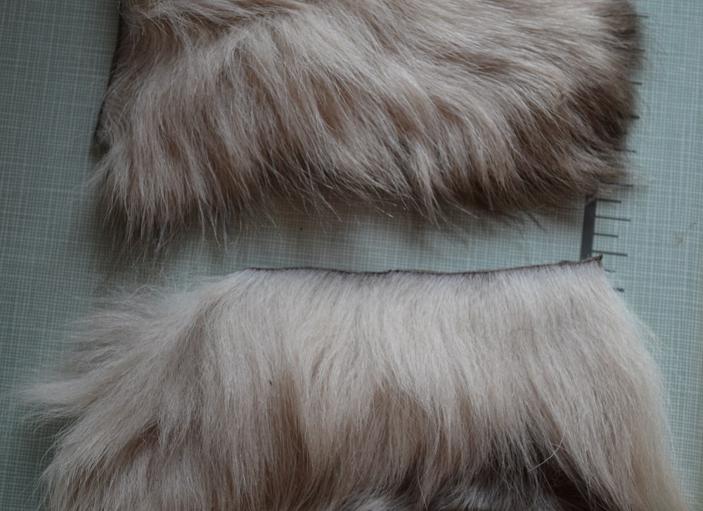 Preparation fur skins to sewing