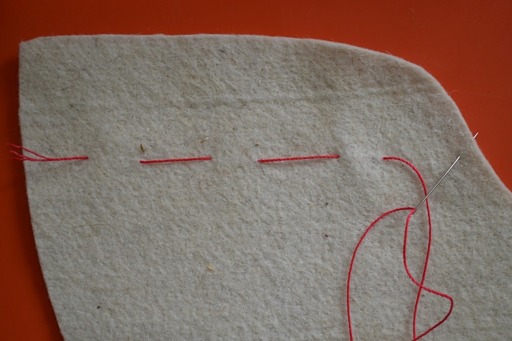 When basting do not overtighten thread