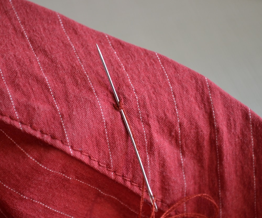 Tighten the end of the thread