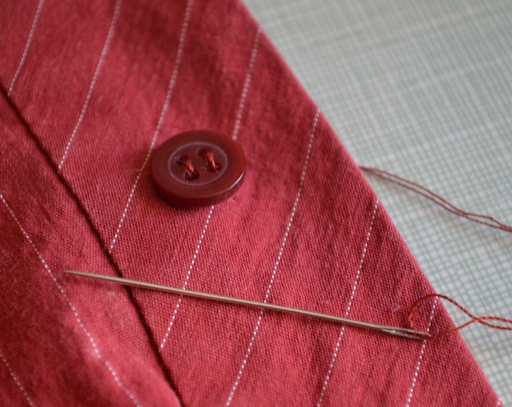 Place a button up the marked point