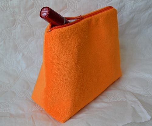 How to sew zippered makeup bag