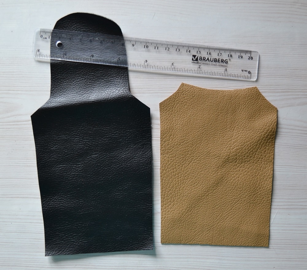 How to cut out two leather details