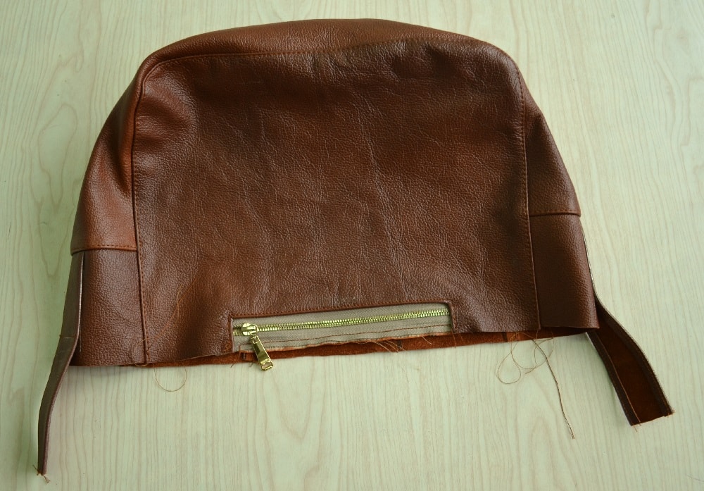 Back side a leather bag