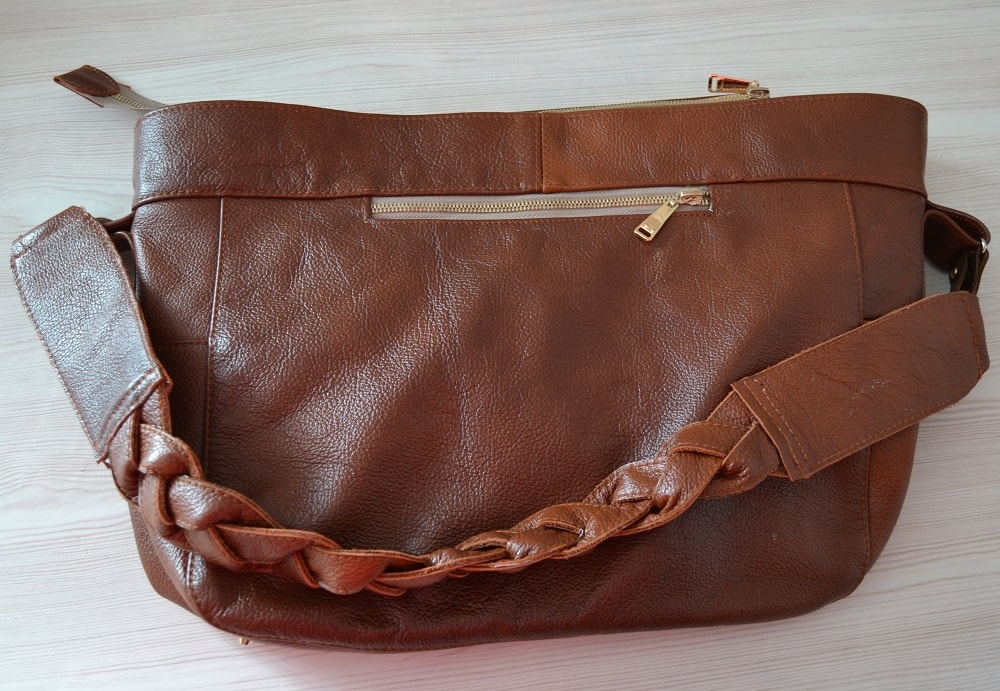 Leather tote bag with zipper tutorial