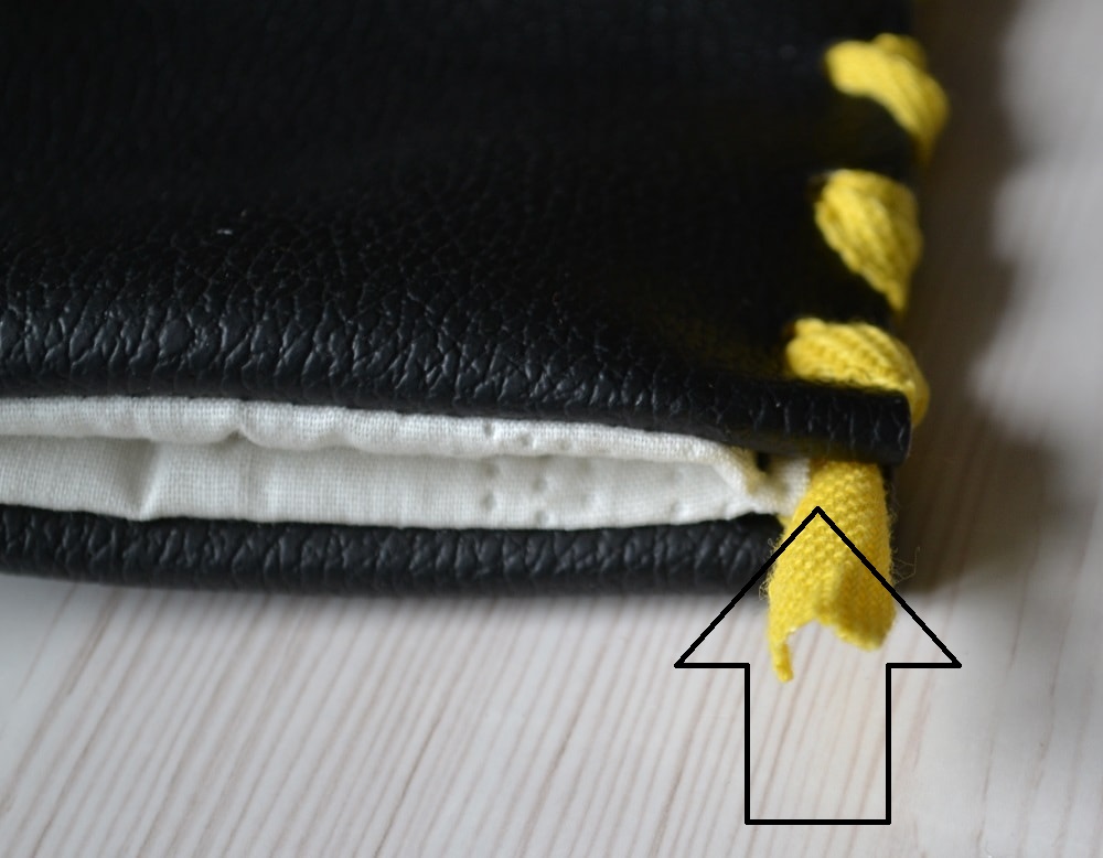 The ends of the tape should be hidden