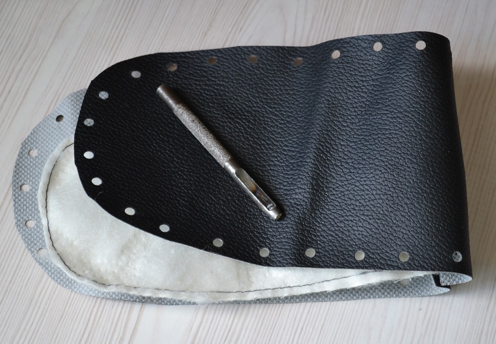 Holes along the edge of the sunglasses case