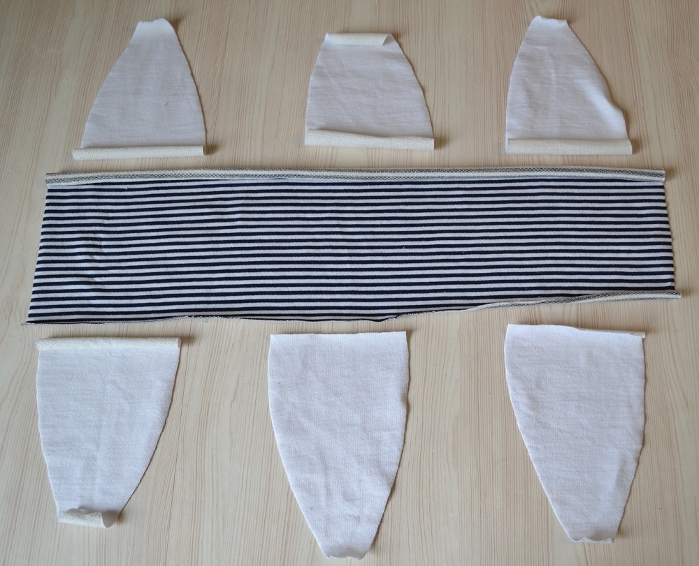 All parts of baby jersey hats pattern