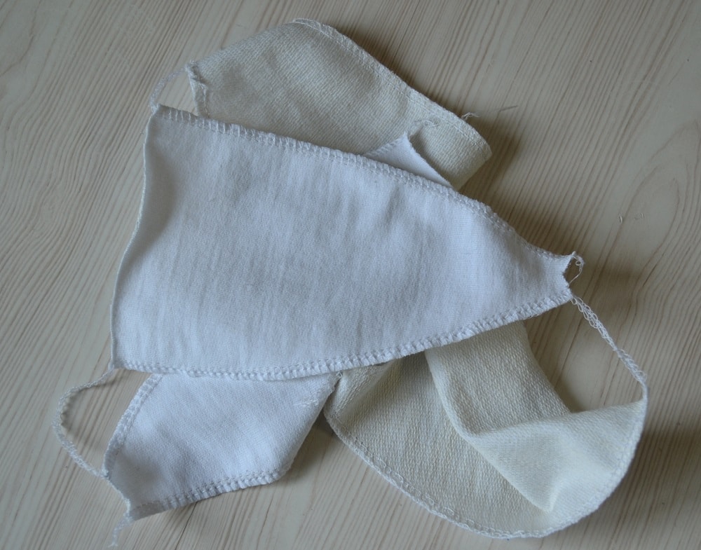 Parts of Baby Hat with zig zag stitches