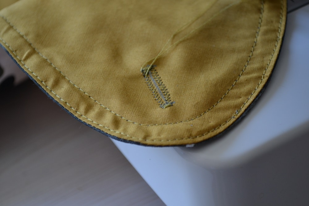 Two holes for buttons