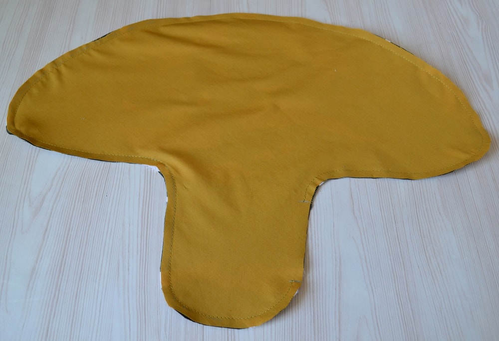 Sewing both halves of hat together