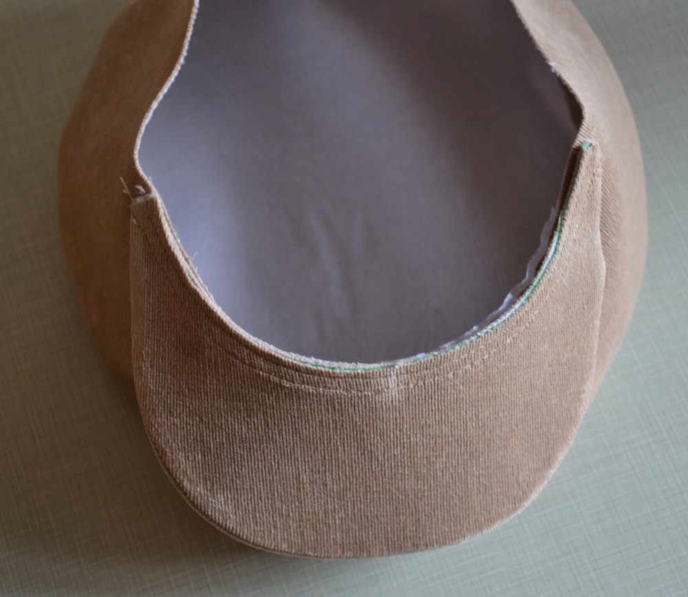 Now you need to sew along inner area of visor