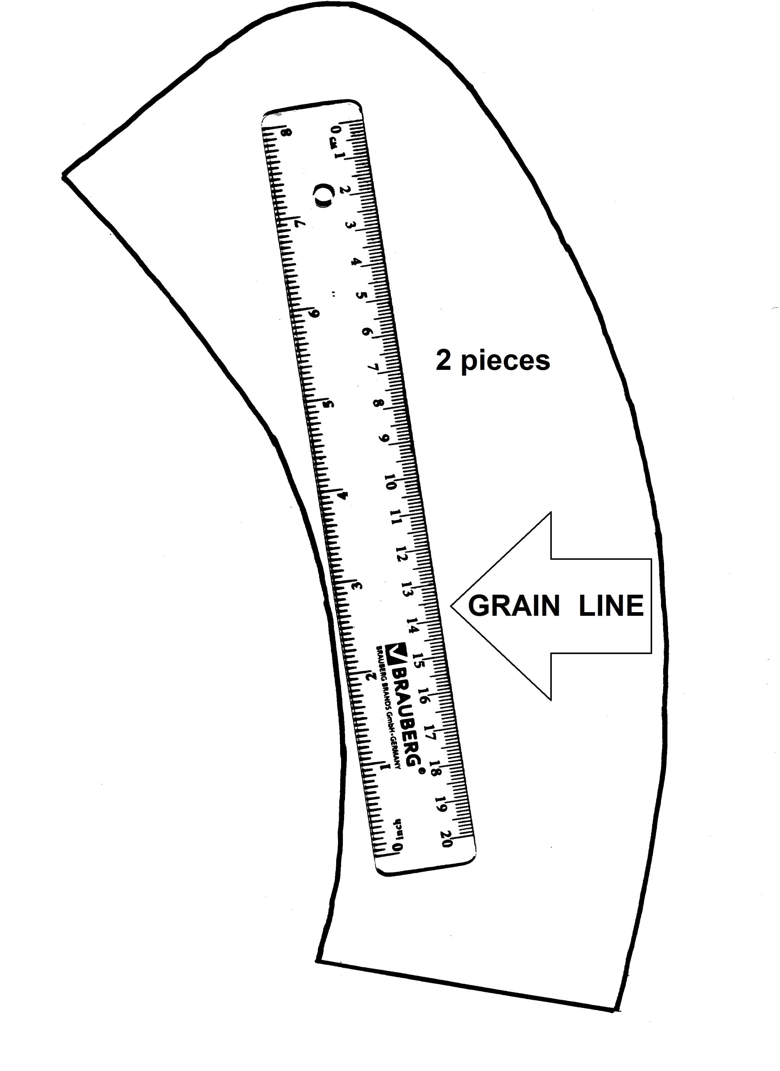 Side parts of flat cap pattern