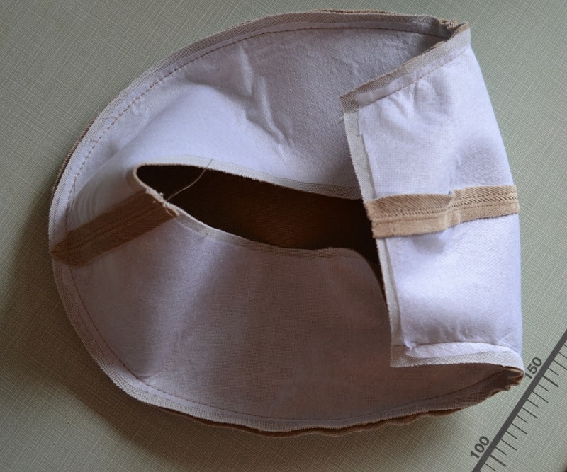 Sewing all parts of cap together