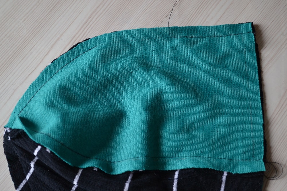 One seam need sew partially