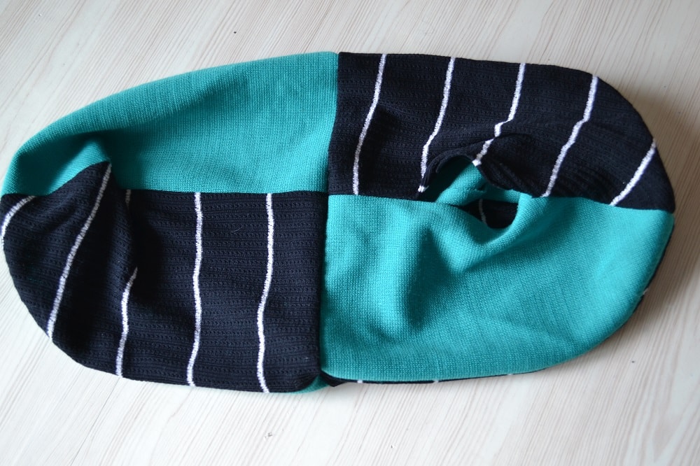 Knit beanie hat is almost finished