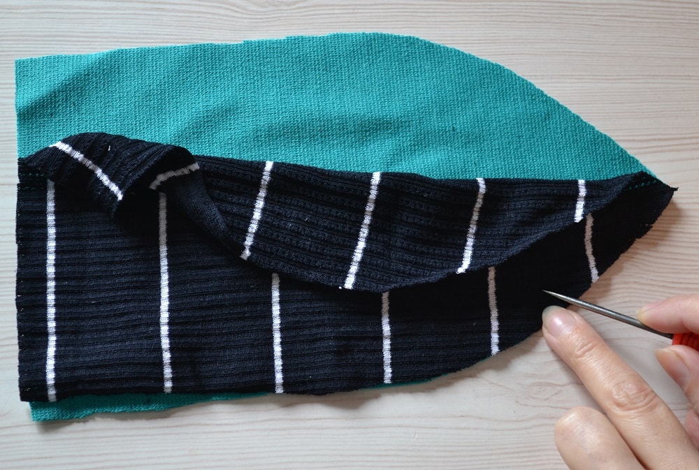 Two different kinds of jersey fabrics