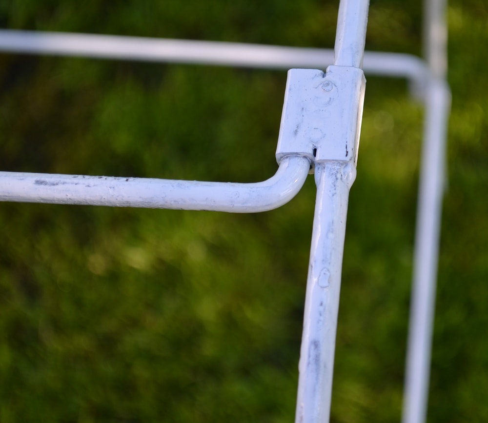 Small greenhouse made of metal wire