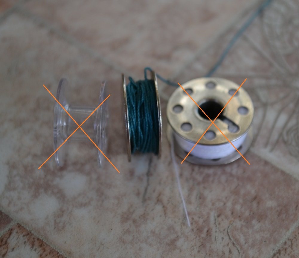 Bobbins of industrial sewing machine