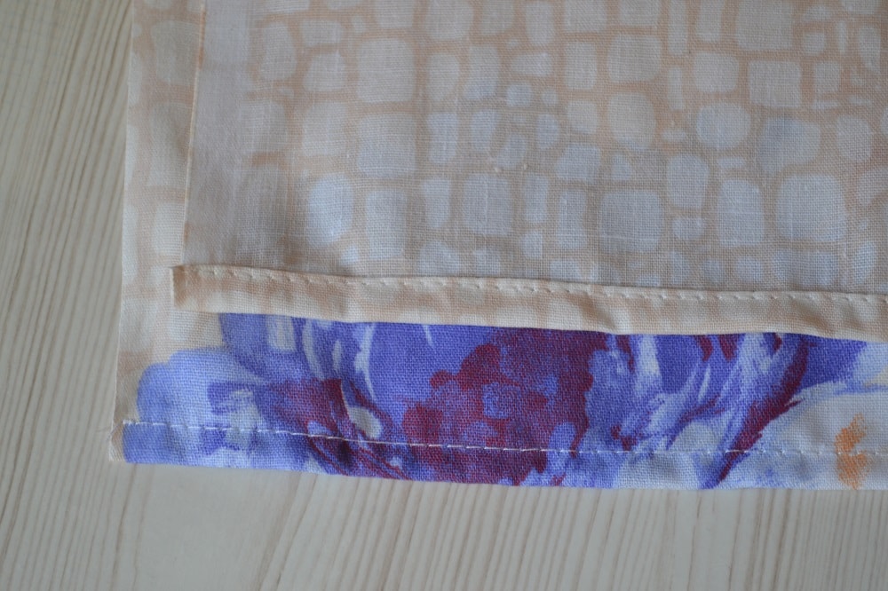 Double-fold hem is ready
