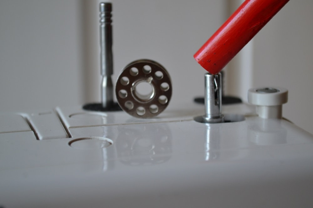 It is time for threading a bobbin