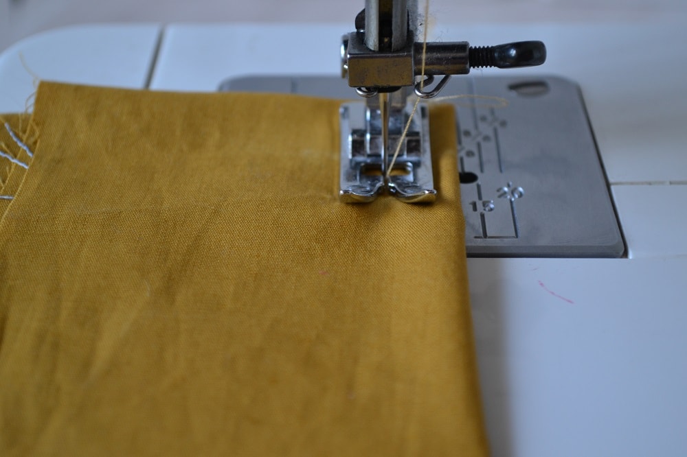 The first stitch make by hand