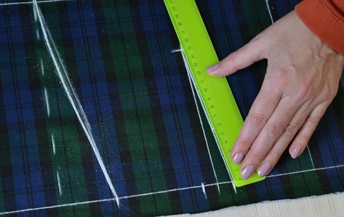 How to draft a pencil skirt pattern direct on fabric