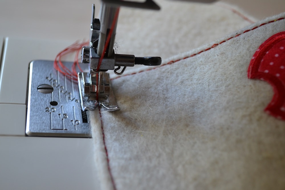 Sewing along previous seam