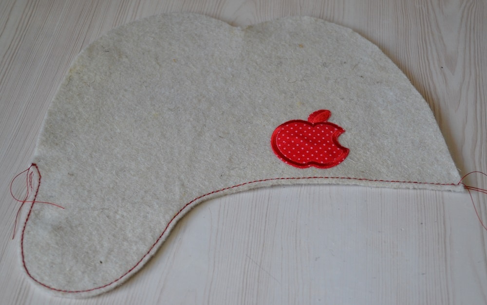 Make a decorative stitch along this edge