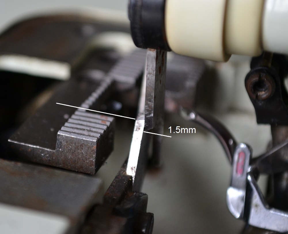 Parameters of the knives adjustment