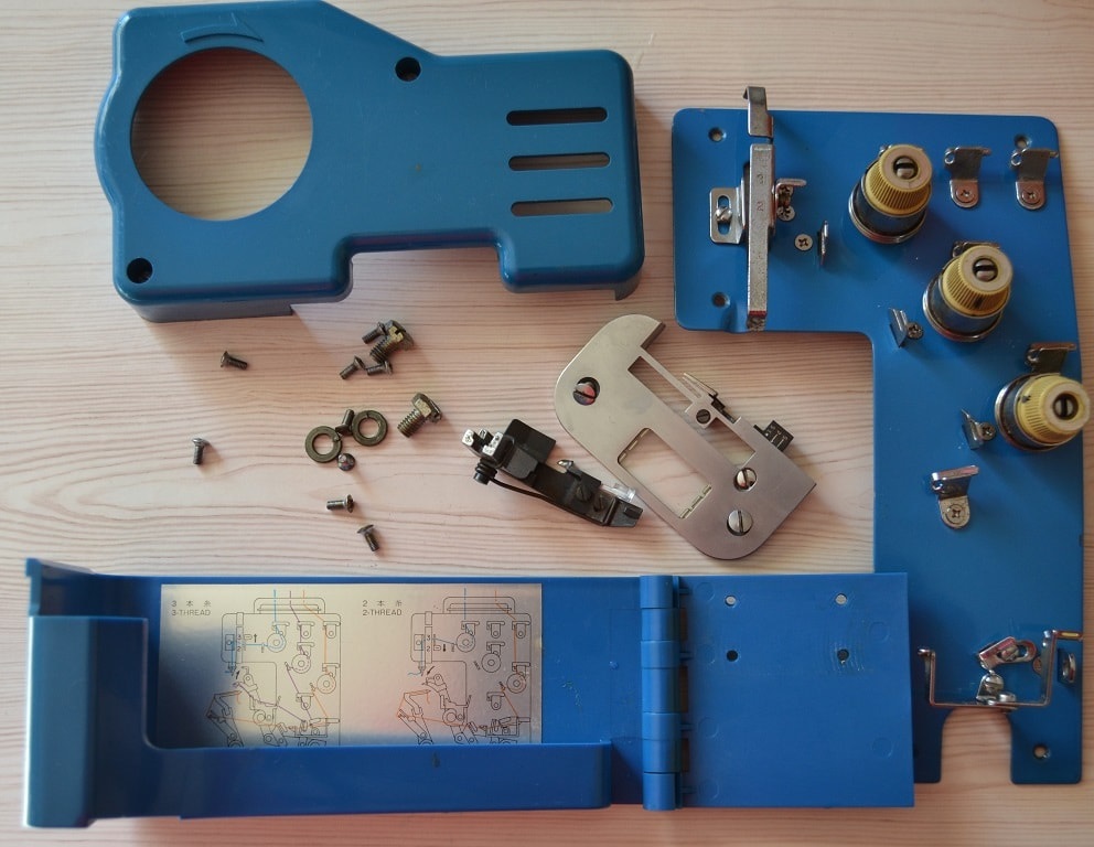 Parts of serger that you have removed