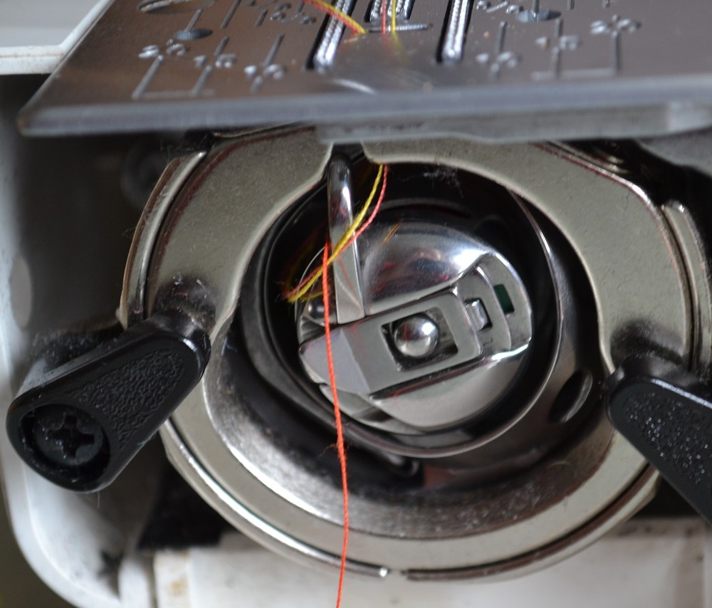 How to pull the lower thread