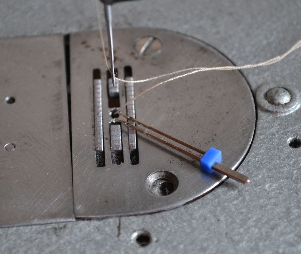 Some sewing machines can not work with double needles