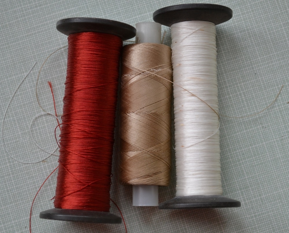 Use a nylon thread for sewing bags