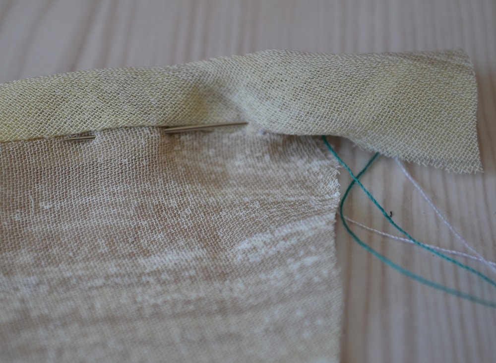 Baste hand stitches