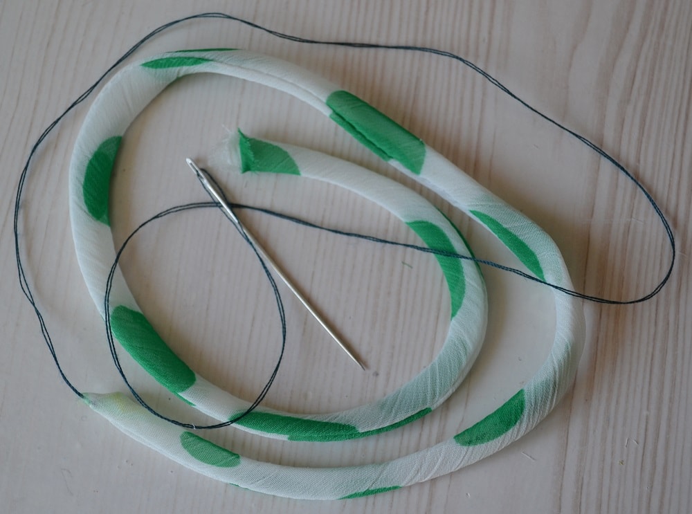 Making the spaghetti straps dress