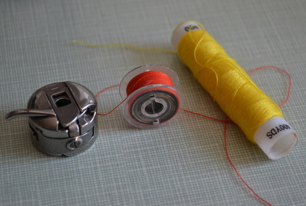 Bobbin with a different thread color