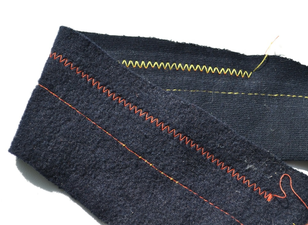 Sewing with zigzag stitches