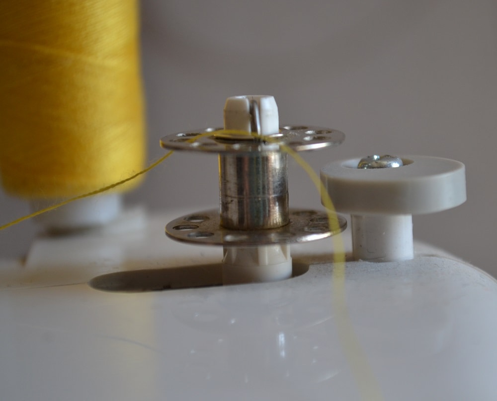Turn off work a sewing machine