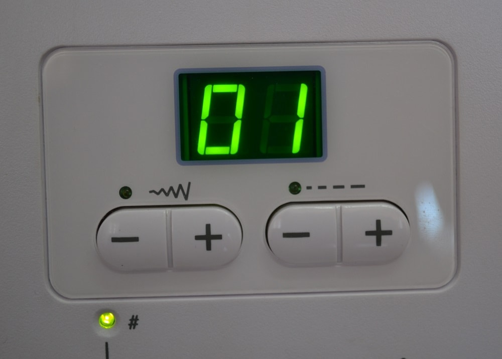 LCD screen of computerized machines