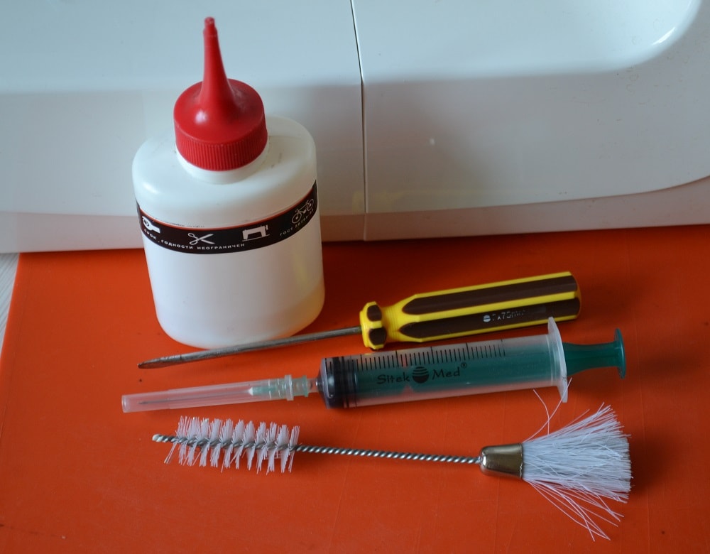 For oiling use a medical syringe