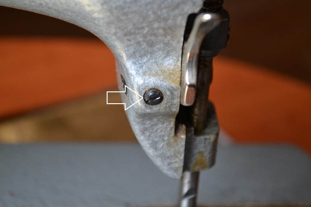 The presser foot lever