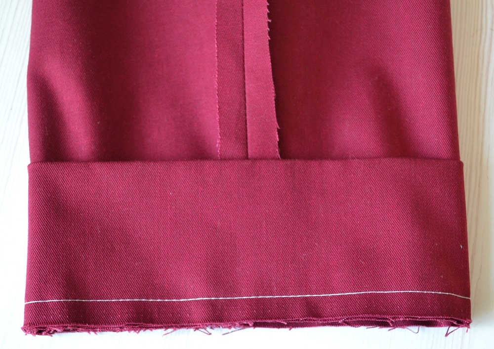 Adding the cuffs to the pants