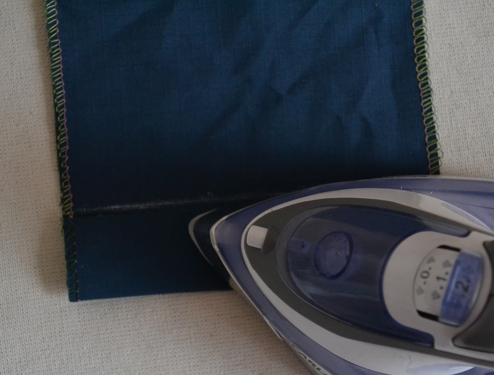 Press hem using the steam iron