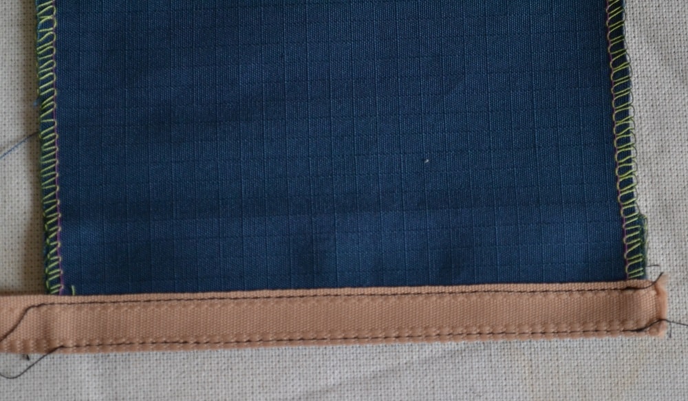 Kick tape is sewn