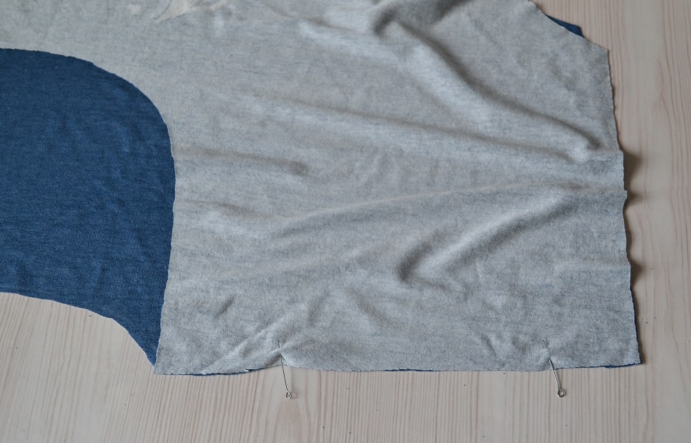 Sew shoulder lines together