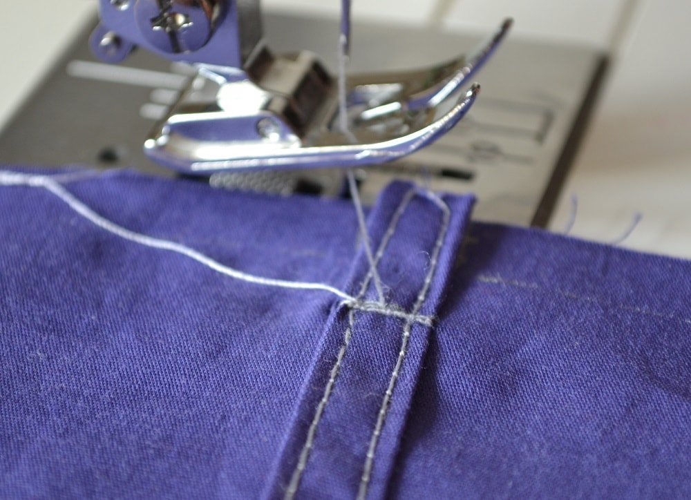 Make a few small stitches back and forth