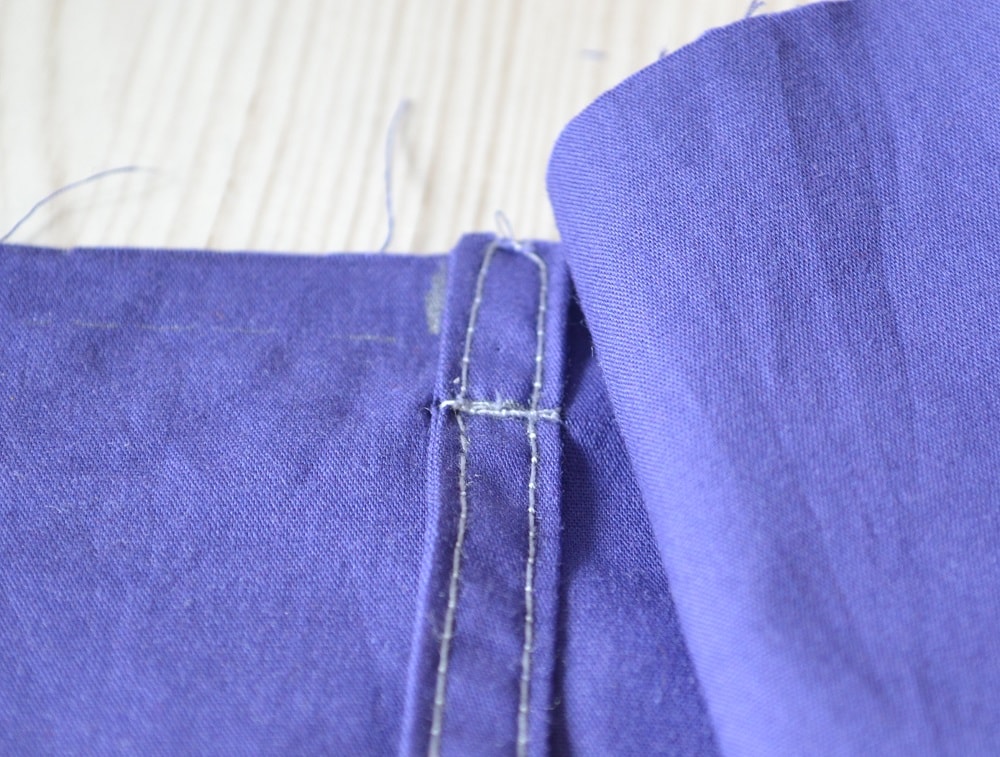 Belt loop is attached to waistline of skirt