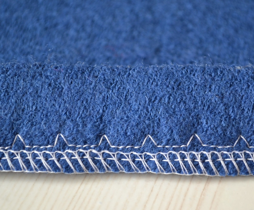 Wrong side a blind hemming on sewing machine