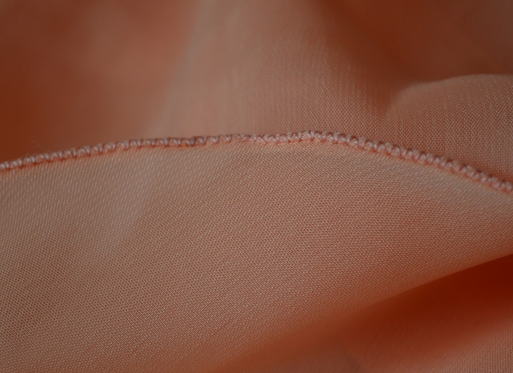 The face side of hem your skirt or dress